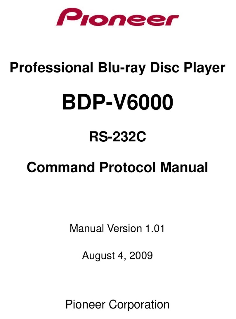 Pioneer BDP-V6000 - Blu-Ray Disc Player User manual