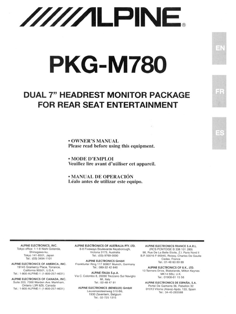 Alpine PKG-M780 - Two LCD Monitors User manual