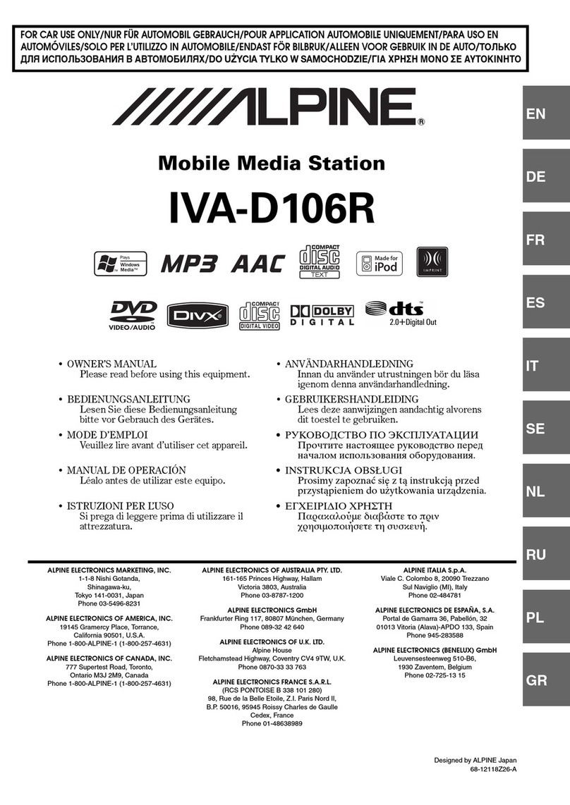Alpine IVA-D106R Assembly instructions
