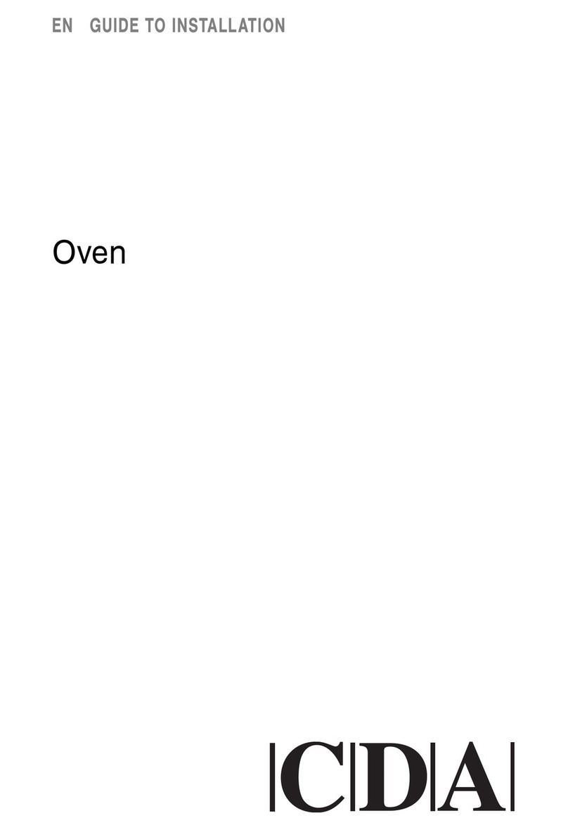 CDA Oven Guide to installation