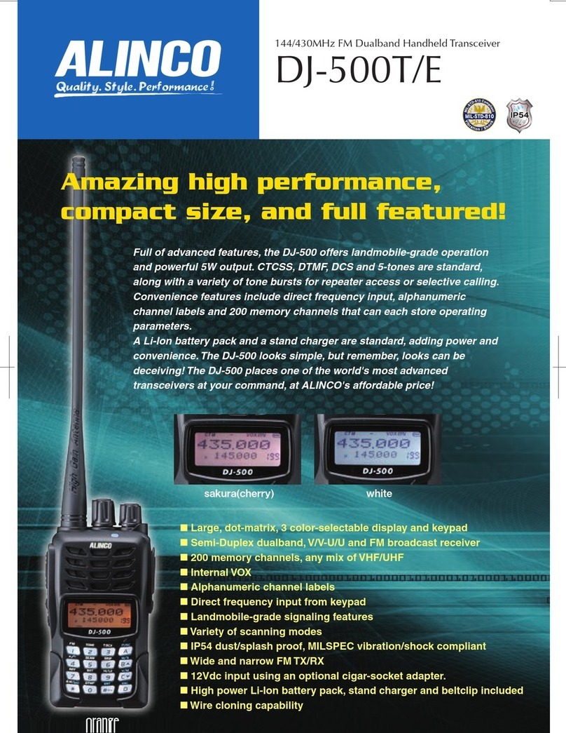 Alinco DJ-500T Specifications