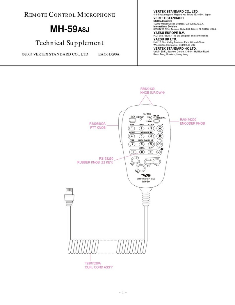 Vertex Standard MH-59A8J Technical supplement