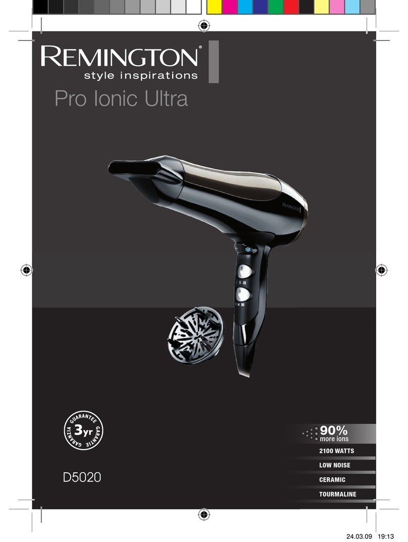 Remington Pro Ionic Ultra D5020 user manual