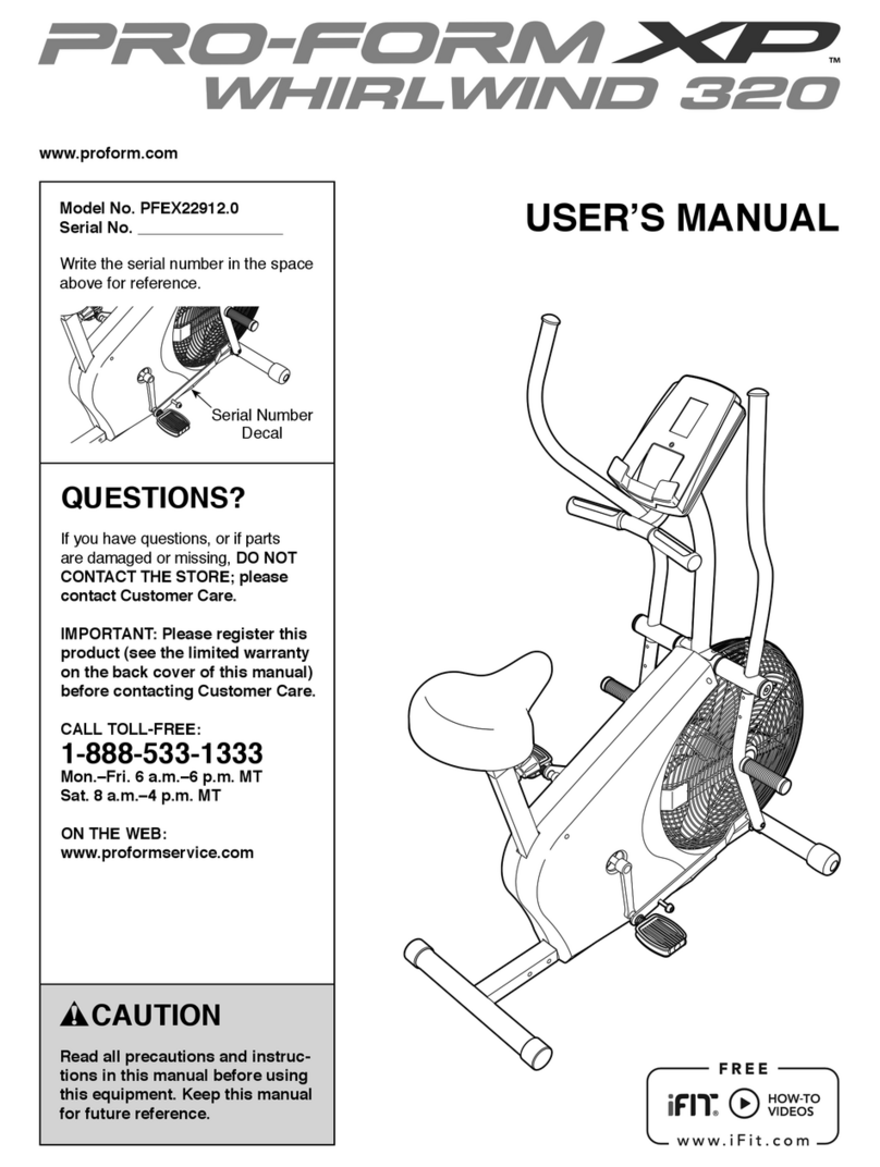 Pro-Form XP Whirlwind 320 User manual