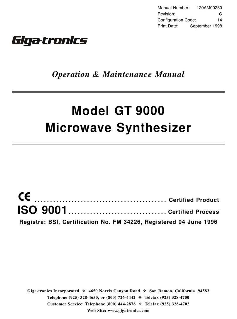 Giga-tronics GT 9000 Operation & maintenance manual