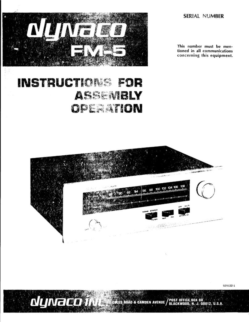 DYNACO FM-5 Instructions for assembly operation