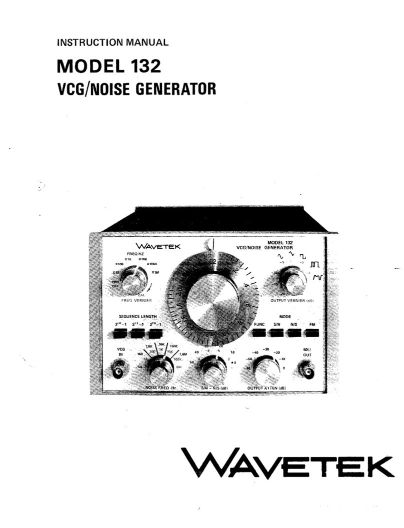 Wavetek 132 User manual