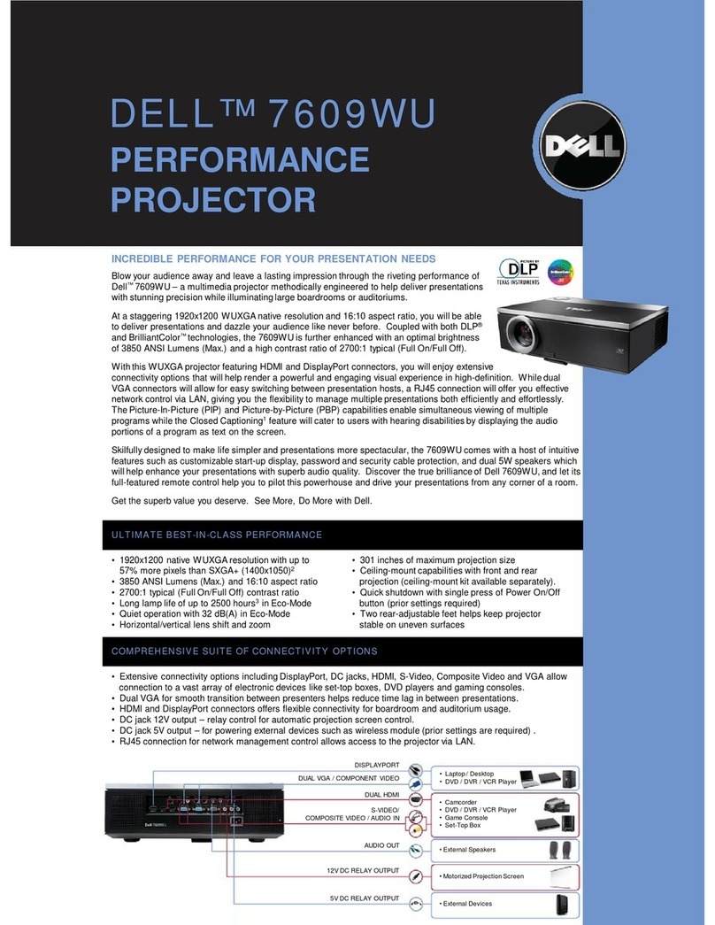 Dell 7609WU - WUXGA DLP Projector User manual