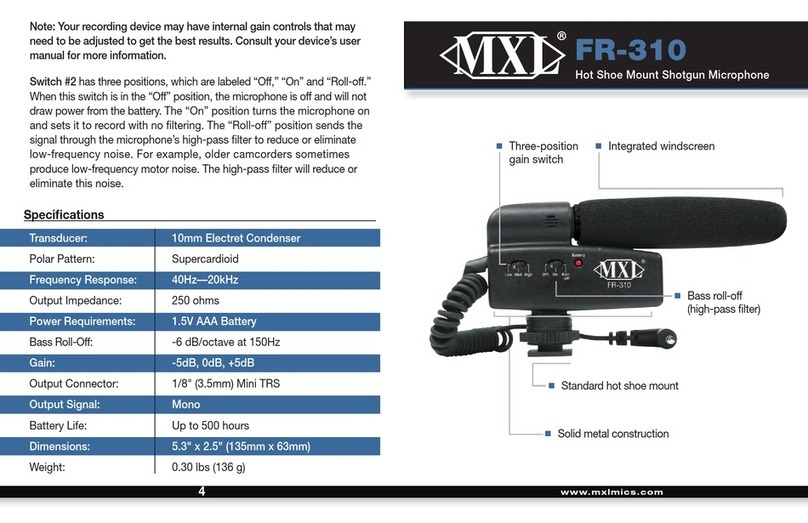 MXL FR-310 Specifications