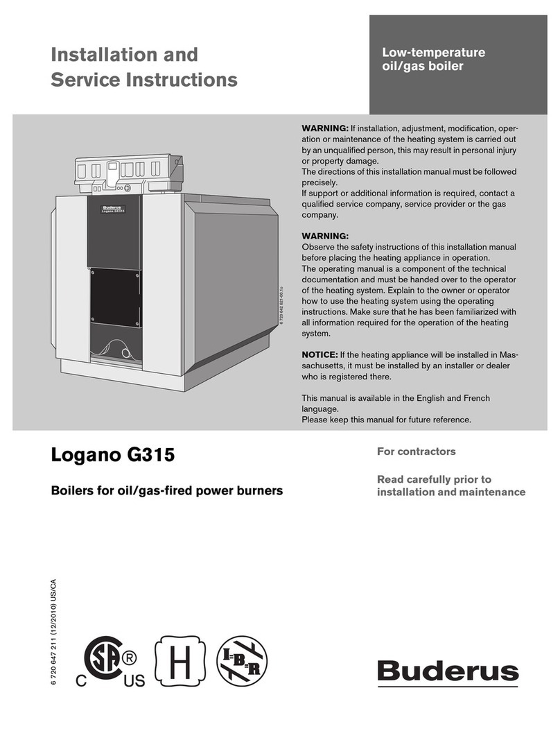 Buderus Logano G315 Installation and service instructions