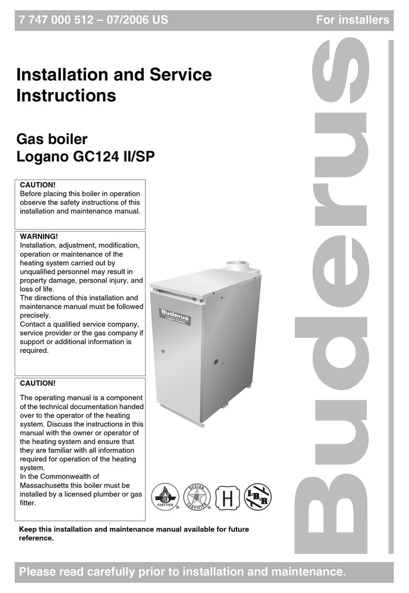 Buderus Logano GC124 II/SP Quick guide Buderus Logano GC124 II/SP Quick guide