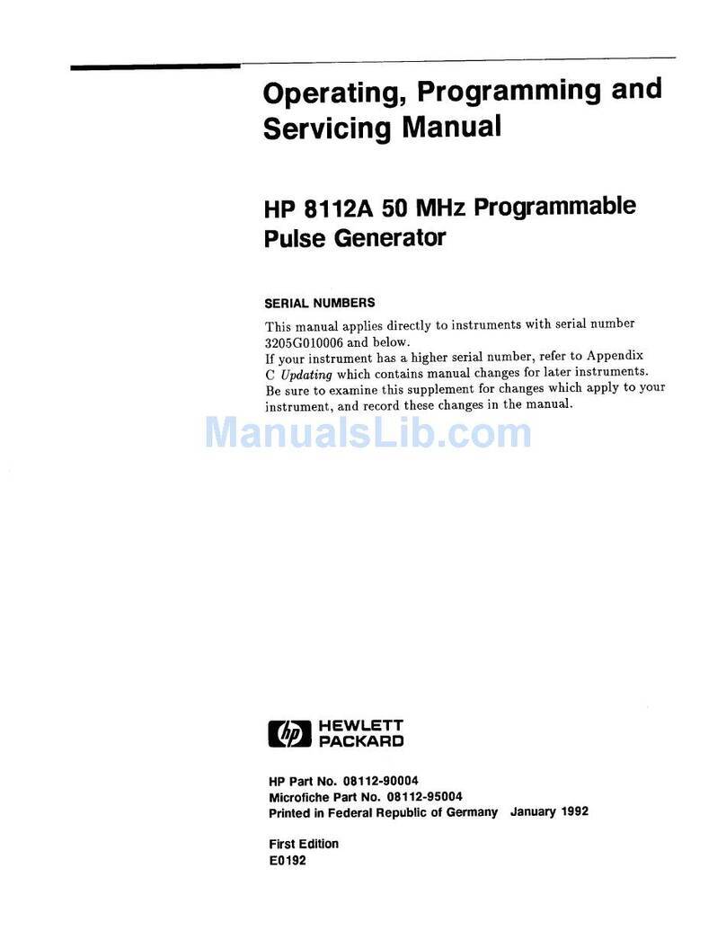 HP 8112A Owner's manual