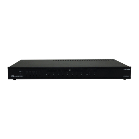 Crestron QuickSwitch HD-MD8X1 Operations & installation guide