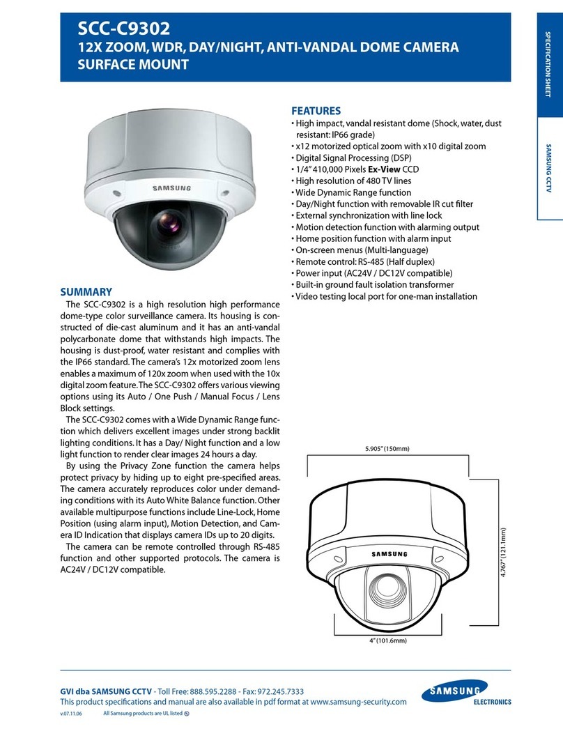 Samsung SCC-C9302 Specification sheet