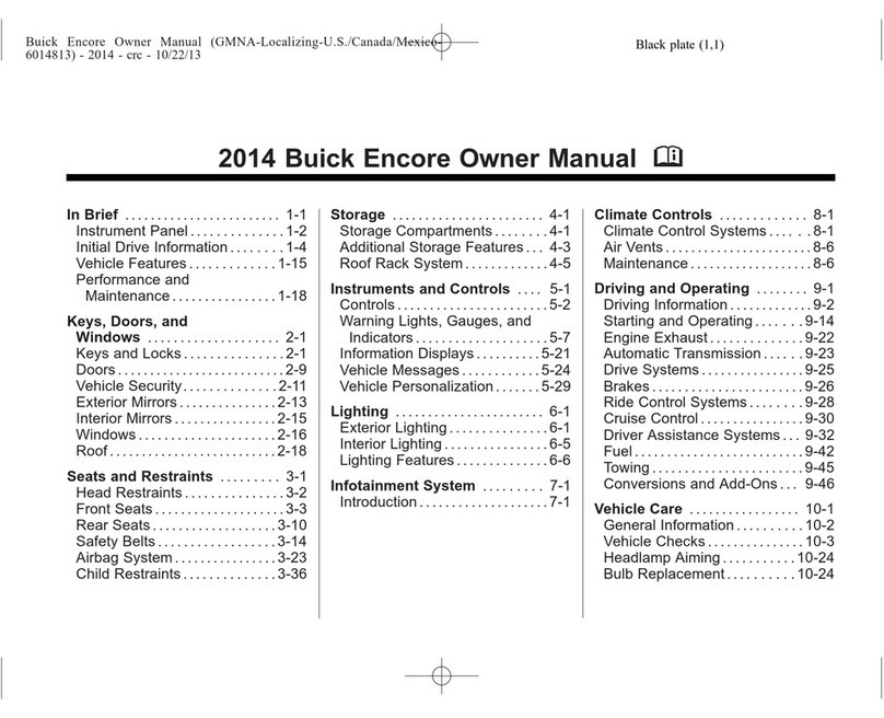 Buick 2014 Encore Car User manual