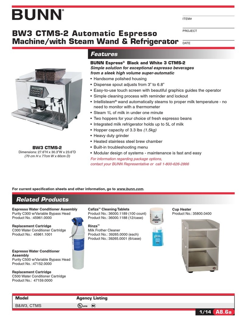 Bunn BW3 CTMS-2 User manual
