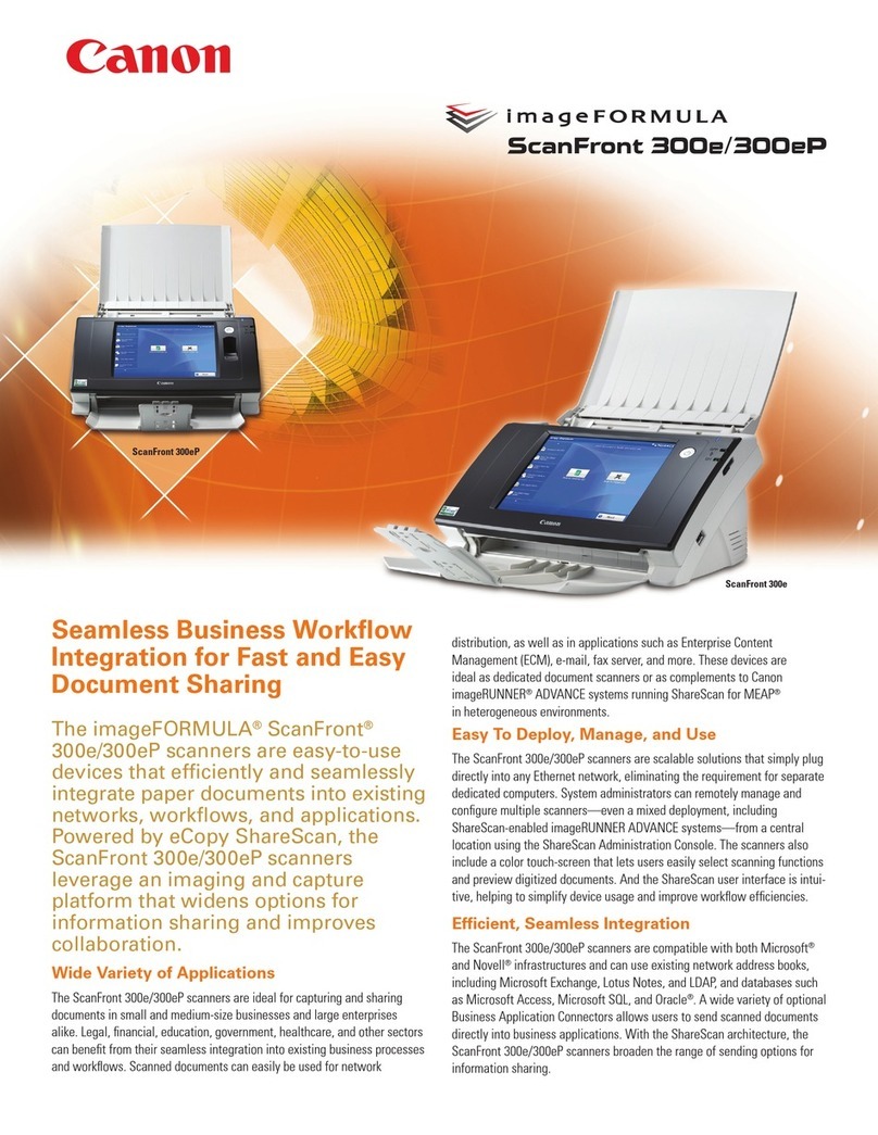 Canon ScanFront 300eP Specifications