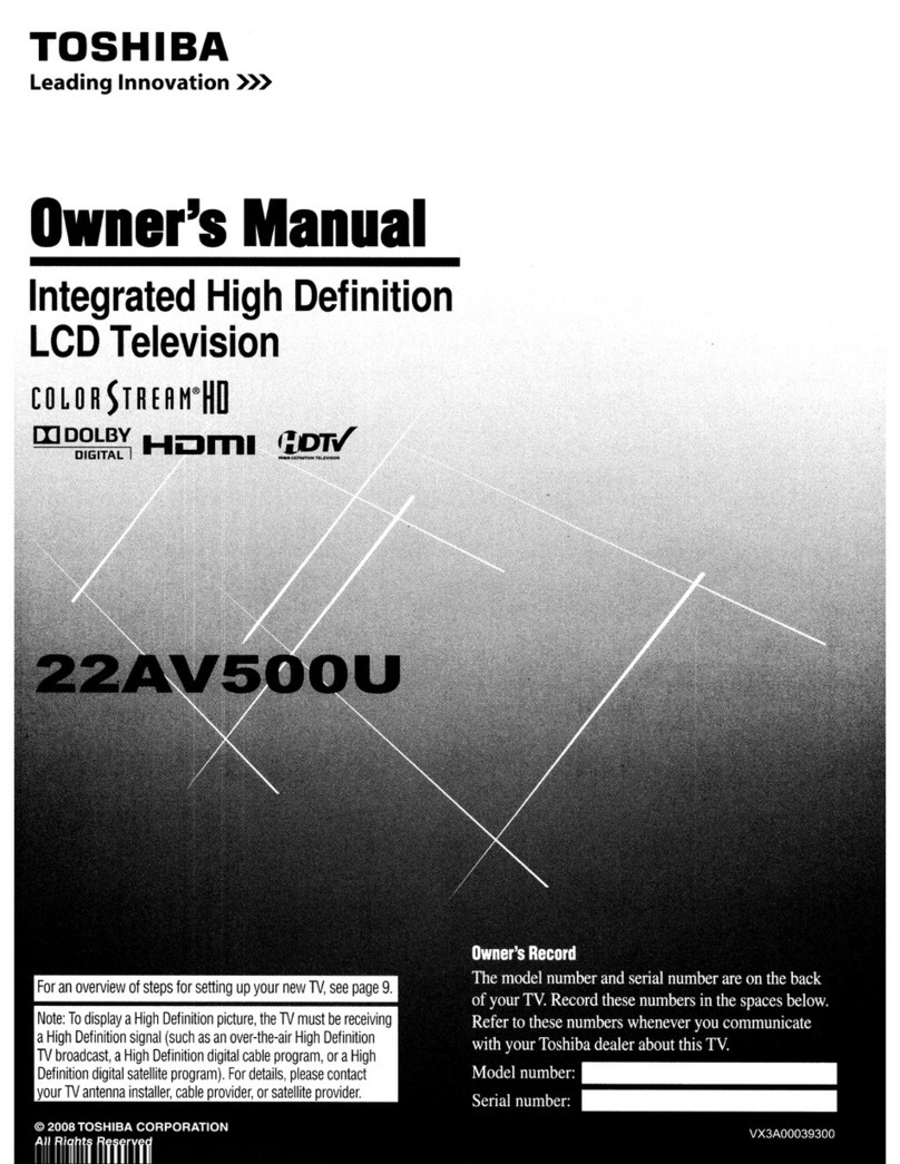 Toshiba 22AV500U - 22" LCD TV owner's manual