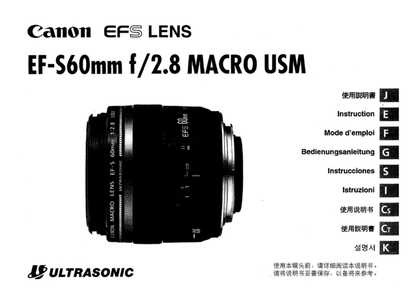 Canon EF-S60mm f/2.8 MACRO USM Instruction