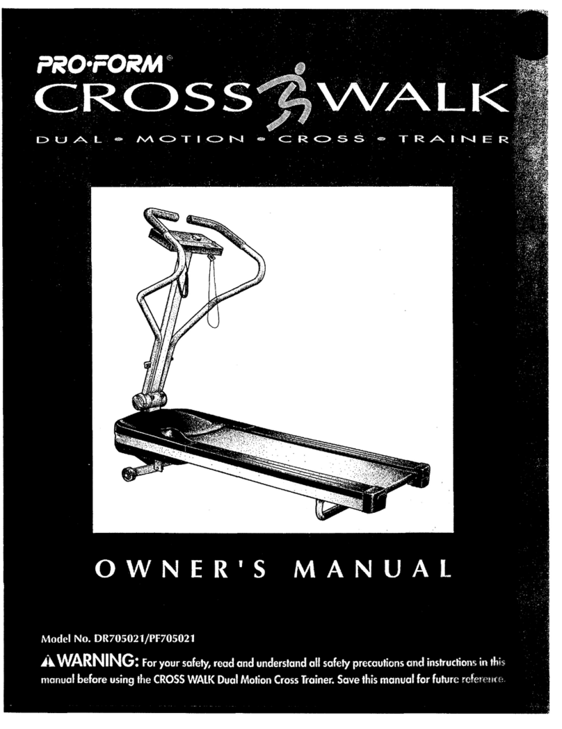 Pro-Form CROSSWALK PERFORMANCE owner's manual