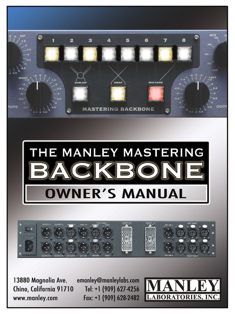 Manley Backbone owner's manual