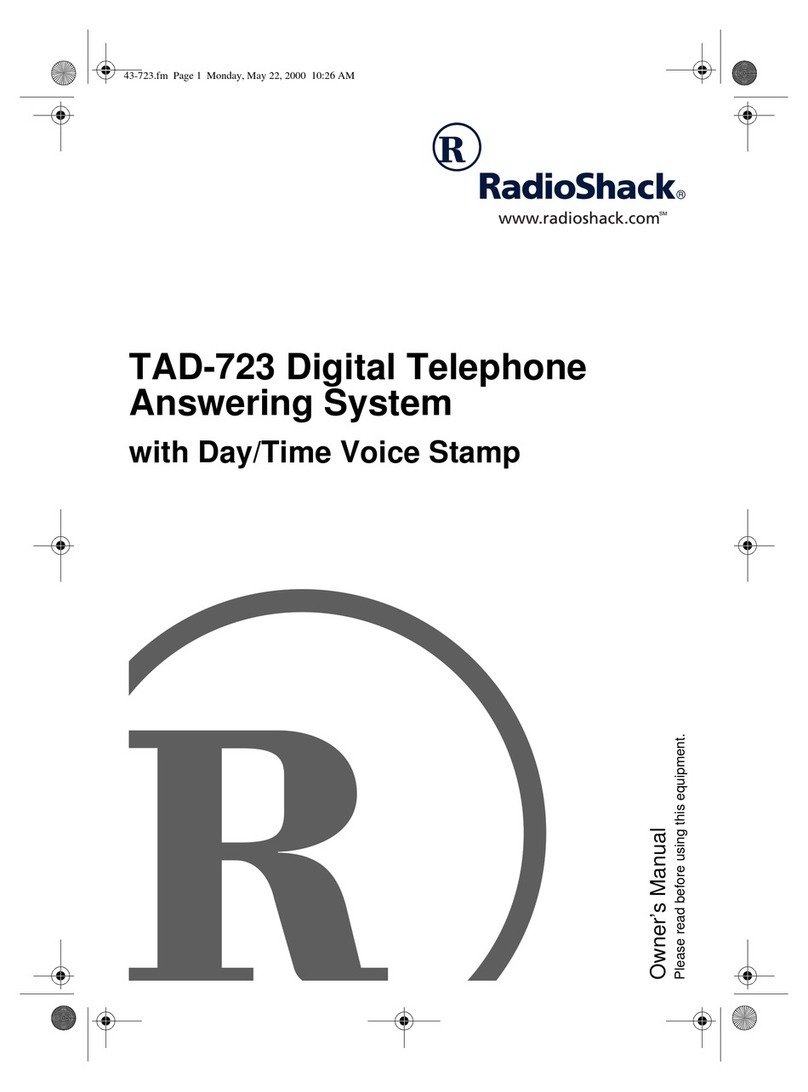 Radio Shack TAD-723 User manual