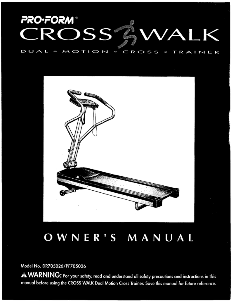 Pro-Form Cross Walk DR705026 User manual