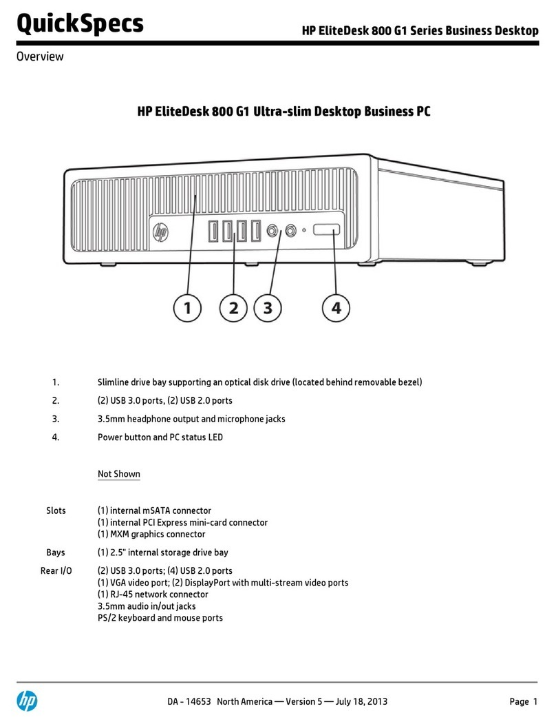 HP EliteDesk 800 G1 series User instructions