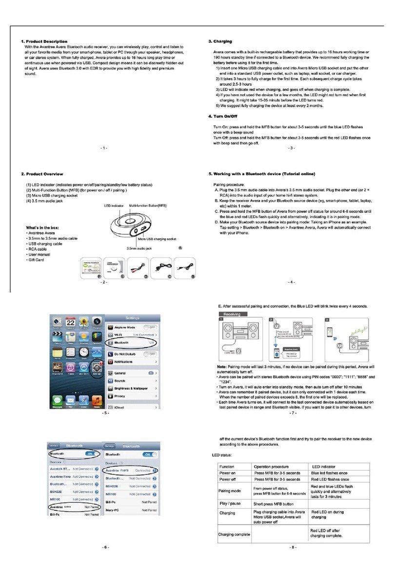 Avantree Avera User manual