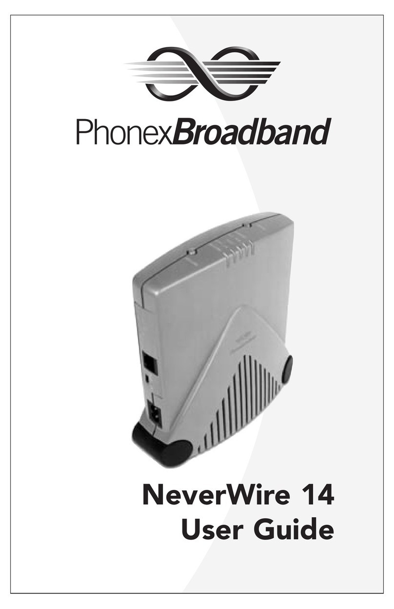 Phonex Broadband NeverWire 14 user guide