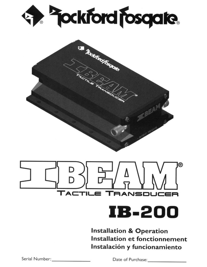 Rockford Fosgate IBeam IB-200 Installation & operation