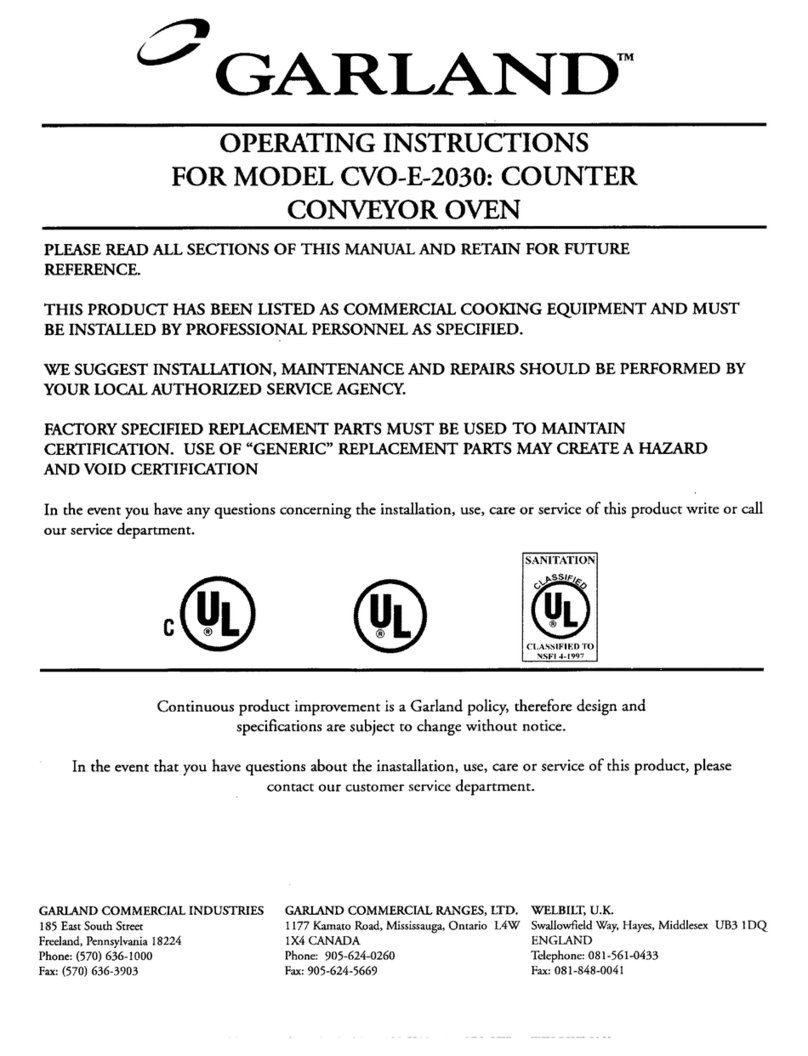 Garland CVO-E-2030 User manual