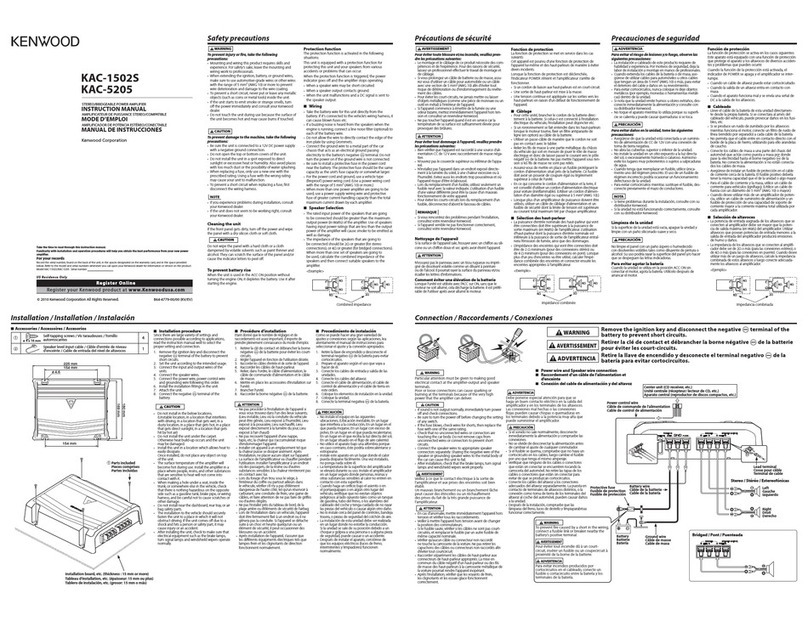 Kenwood KAC-1502S instruction manual