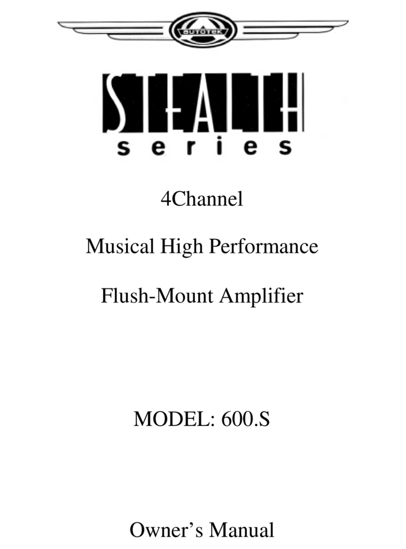 Autotek Stealth 600.S owner's manual
