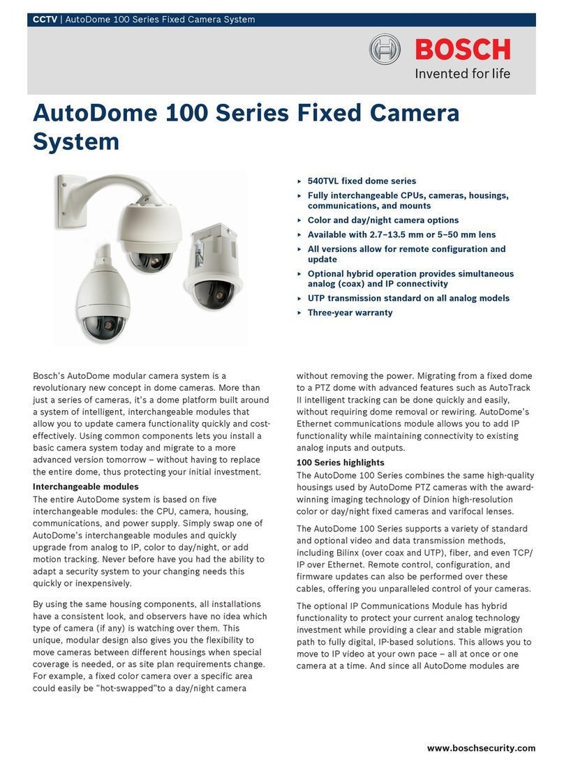 Bosch AutoDome 100 Series User manual Bosch AutoDome 100 Series User manual