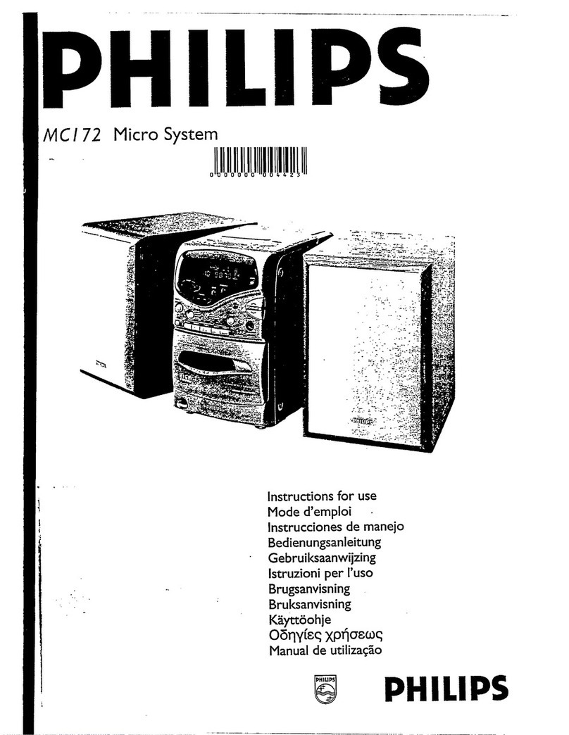 Philips MC 172 User manual