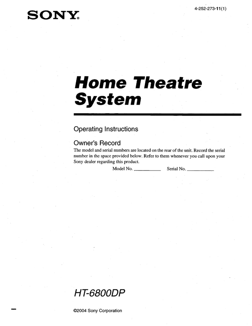 Sony HT-6800DP - Dvd Home Theater operating instructions