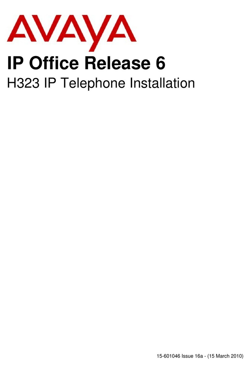 Avaya IP Office H.323 User manual