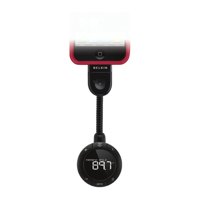 Belkin TuneBase FM with Hands-Free User manual Belkin TuneBase FM with Hands-Free User manual
