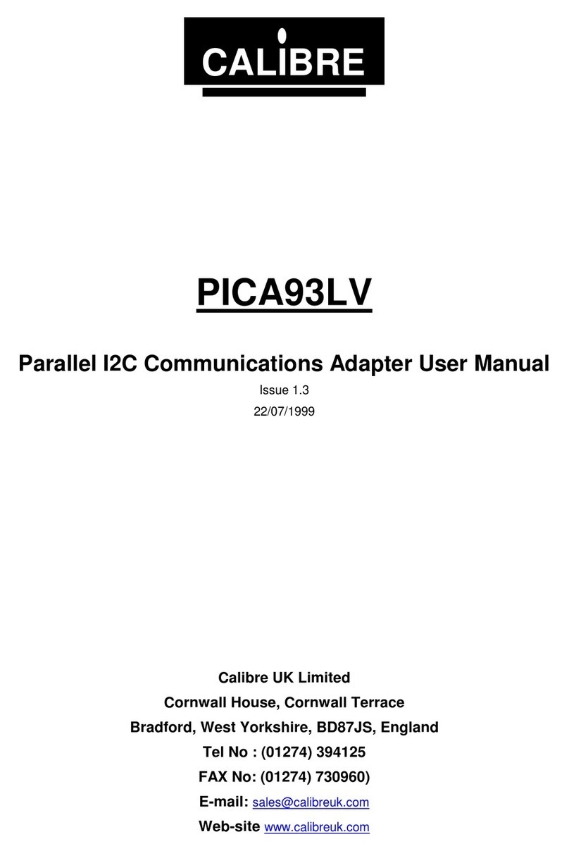 Calibre PICA93LV user manual