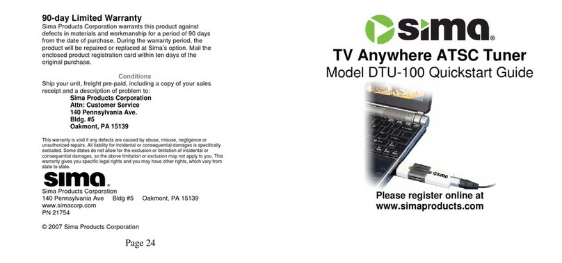 Sima DTU-100 User manual