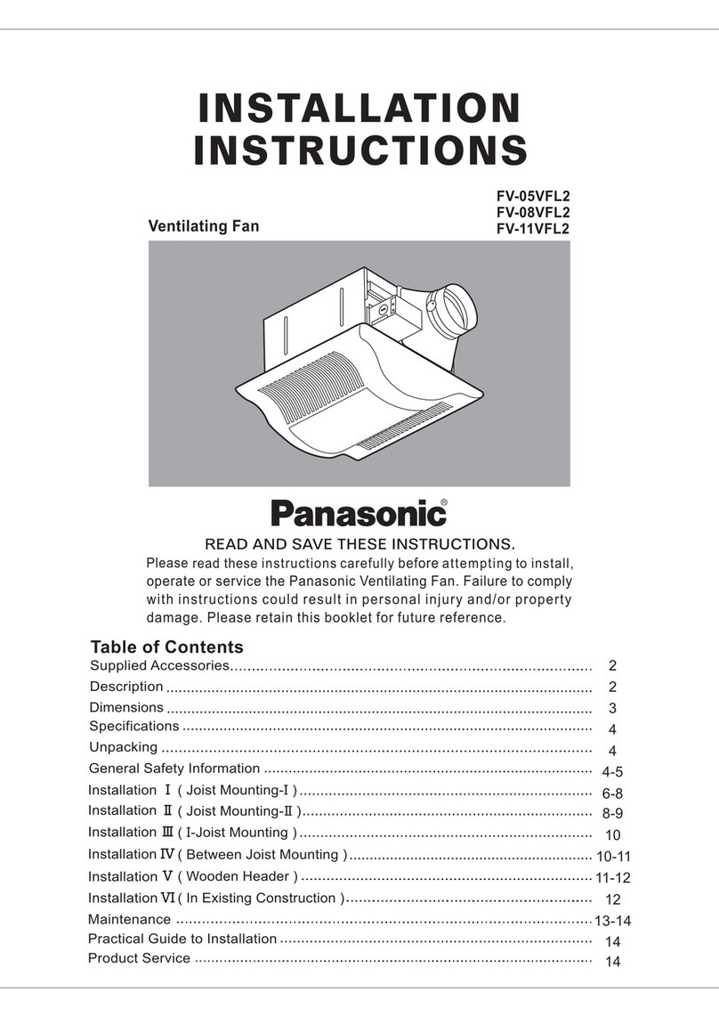 Panasonic FV-05VFL2 User manual