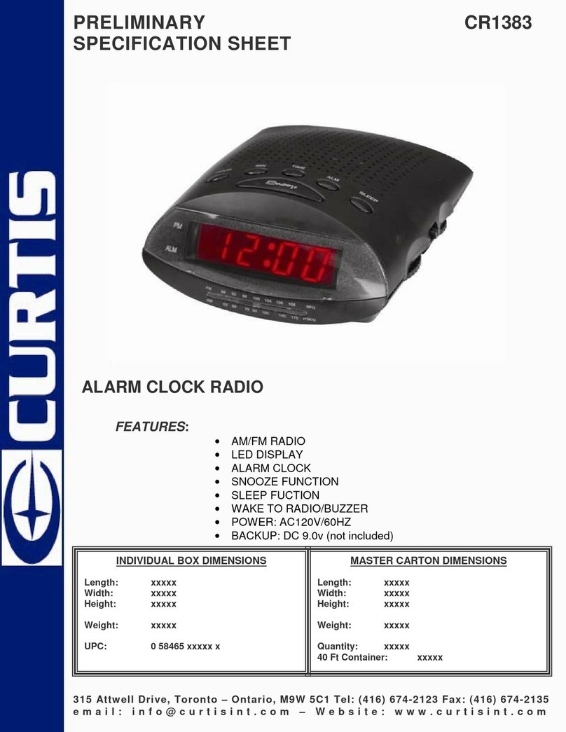 Curtis CR1383 User manual
