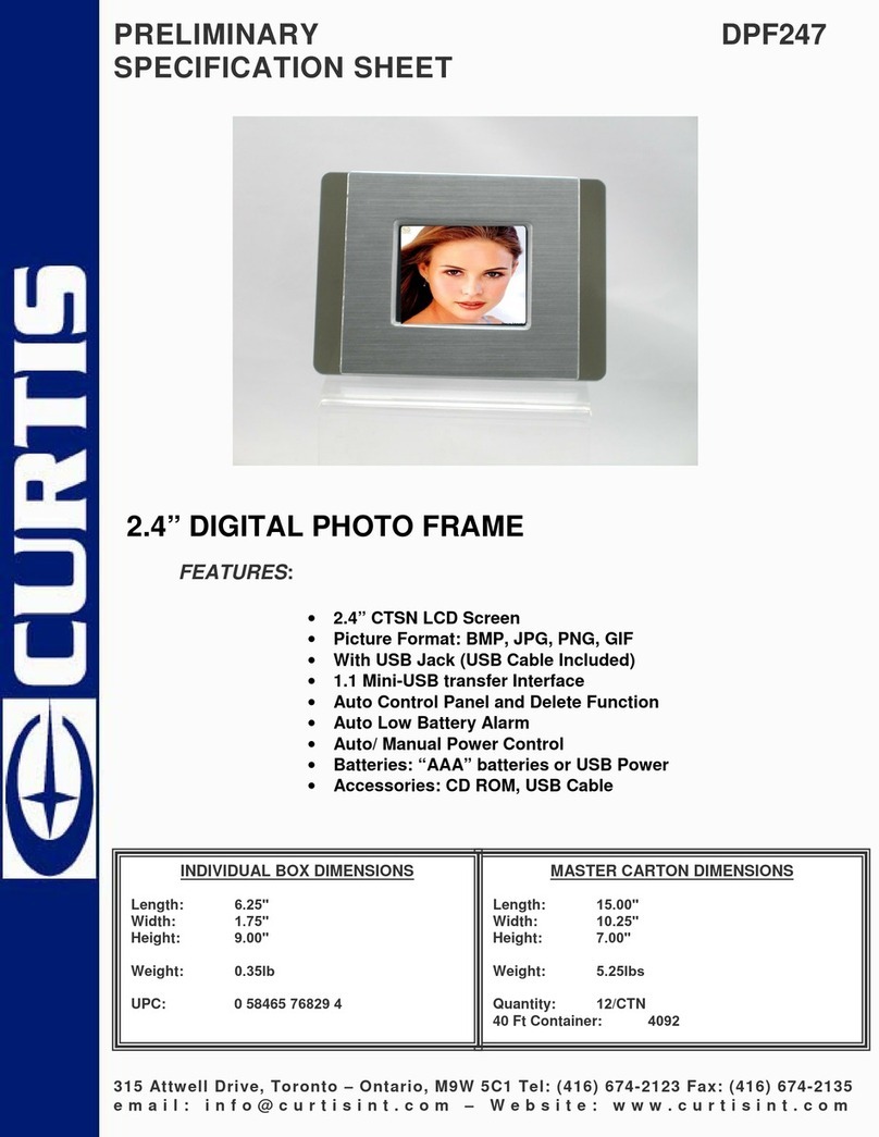 Curtis DPF247 Specification sheet