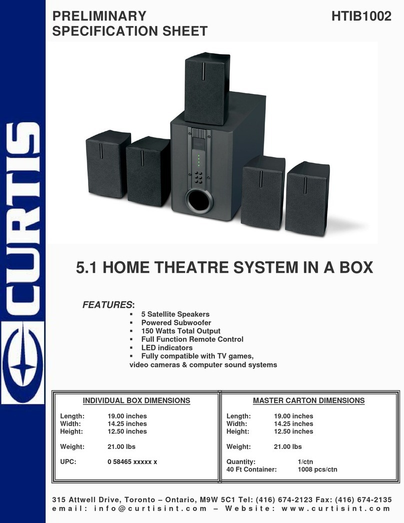 Curtis HTIB1002 User manual Curtis HTIB1002 User manual