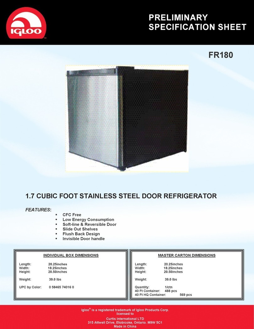 Igloo FR180 Preliminary specification sheet