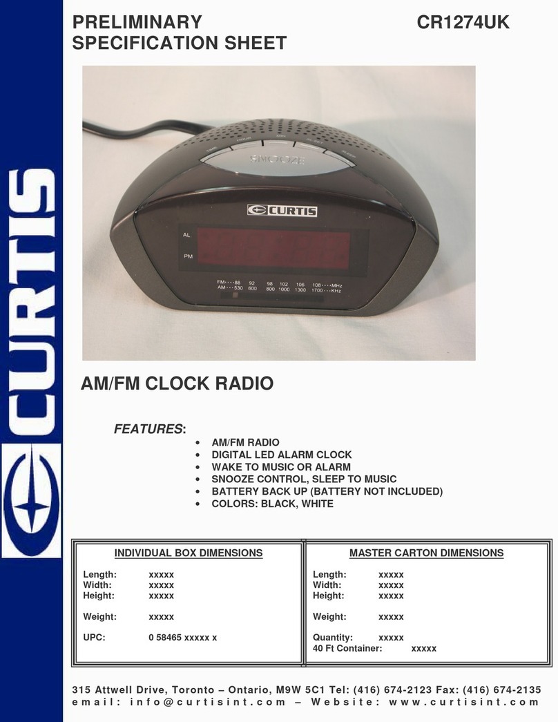 Curtis CR1274UK User manual Curtis CR1274UK User manual