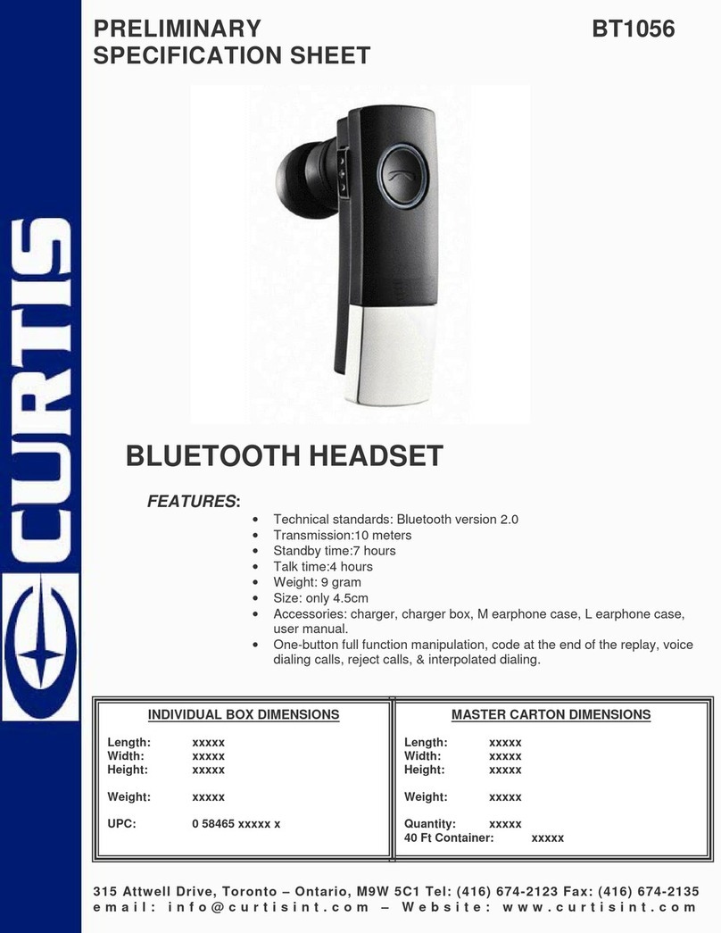 Curtis BT1056 User manual