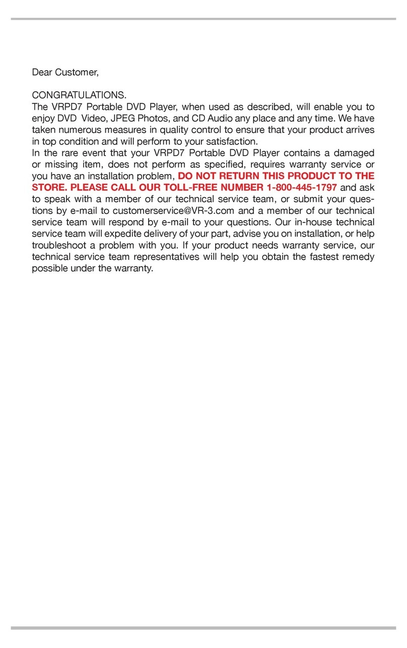 Virtual Reality VRPD7 User manual