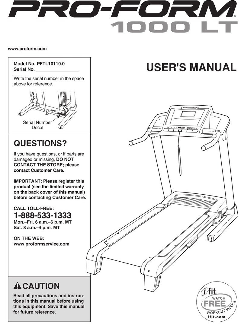 Pro-Form 1000 LT User manual